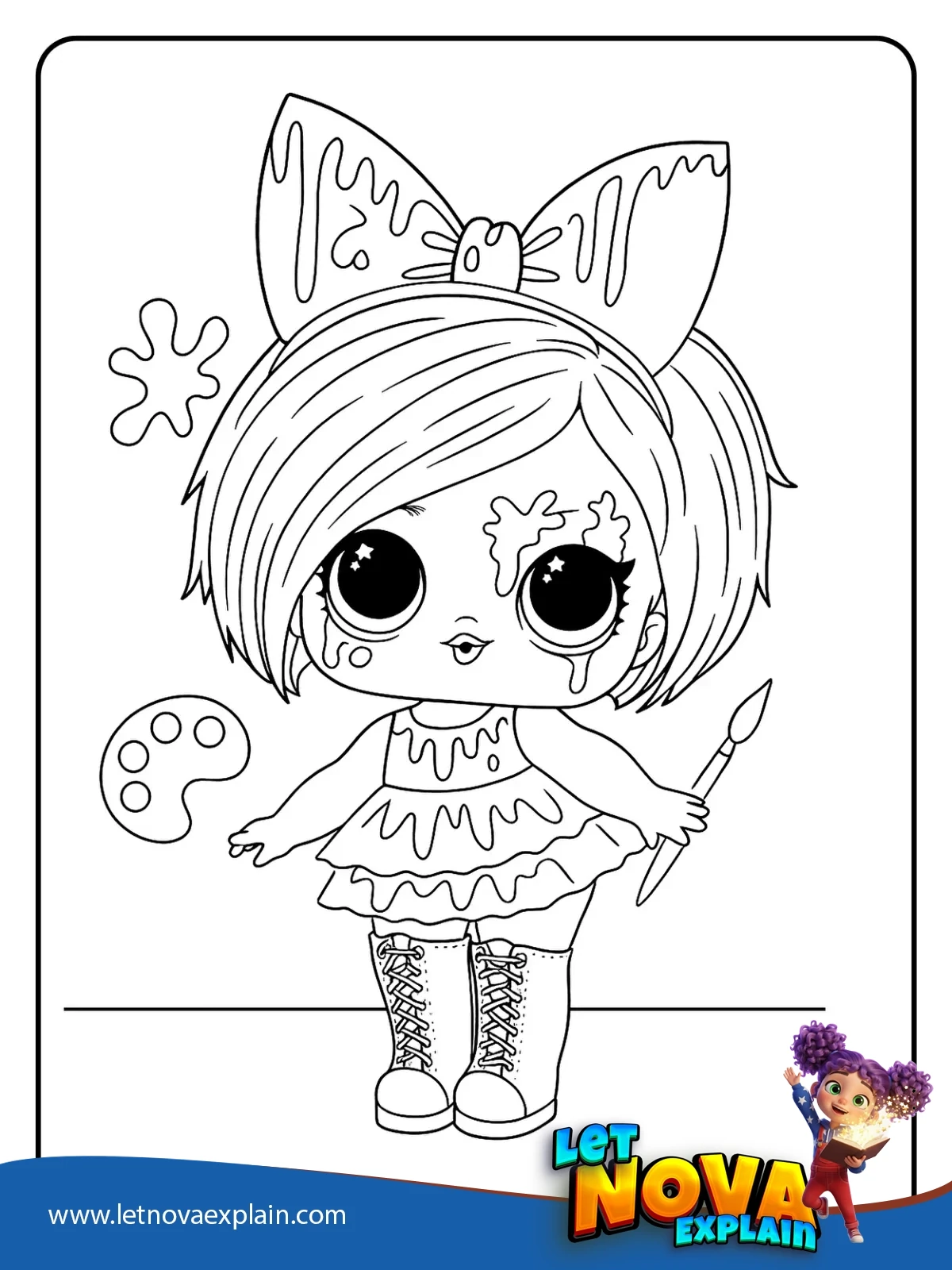 Splatters Art Time coloring — PDF imprimible