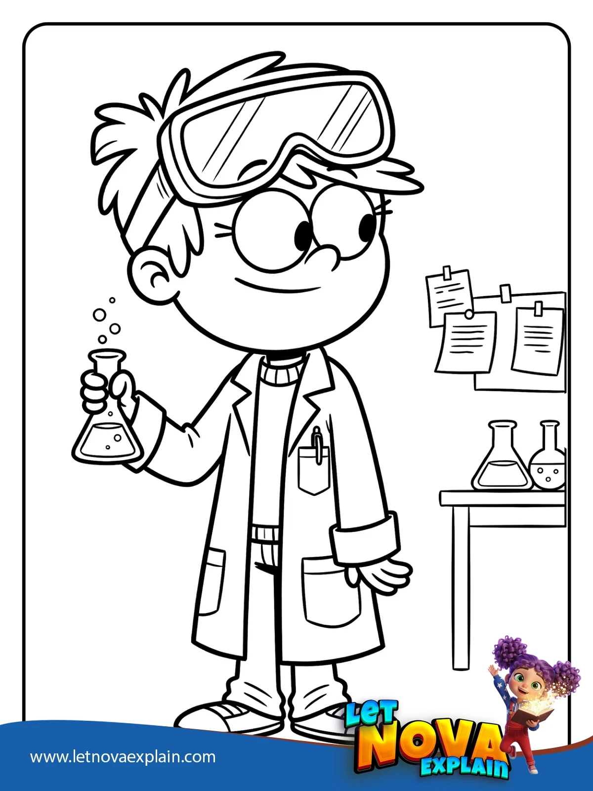 Lisa Loud Science Star coloring — Coloring page