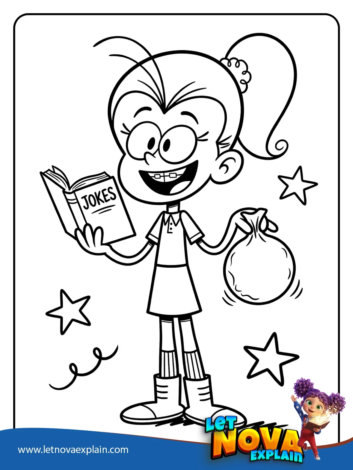 Luan Loud Joke Master coloring — Coloring page