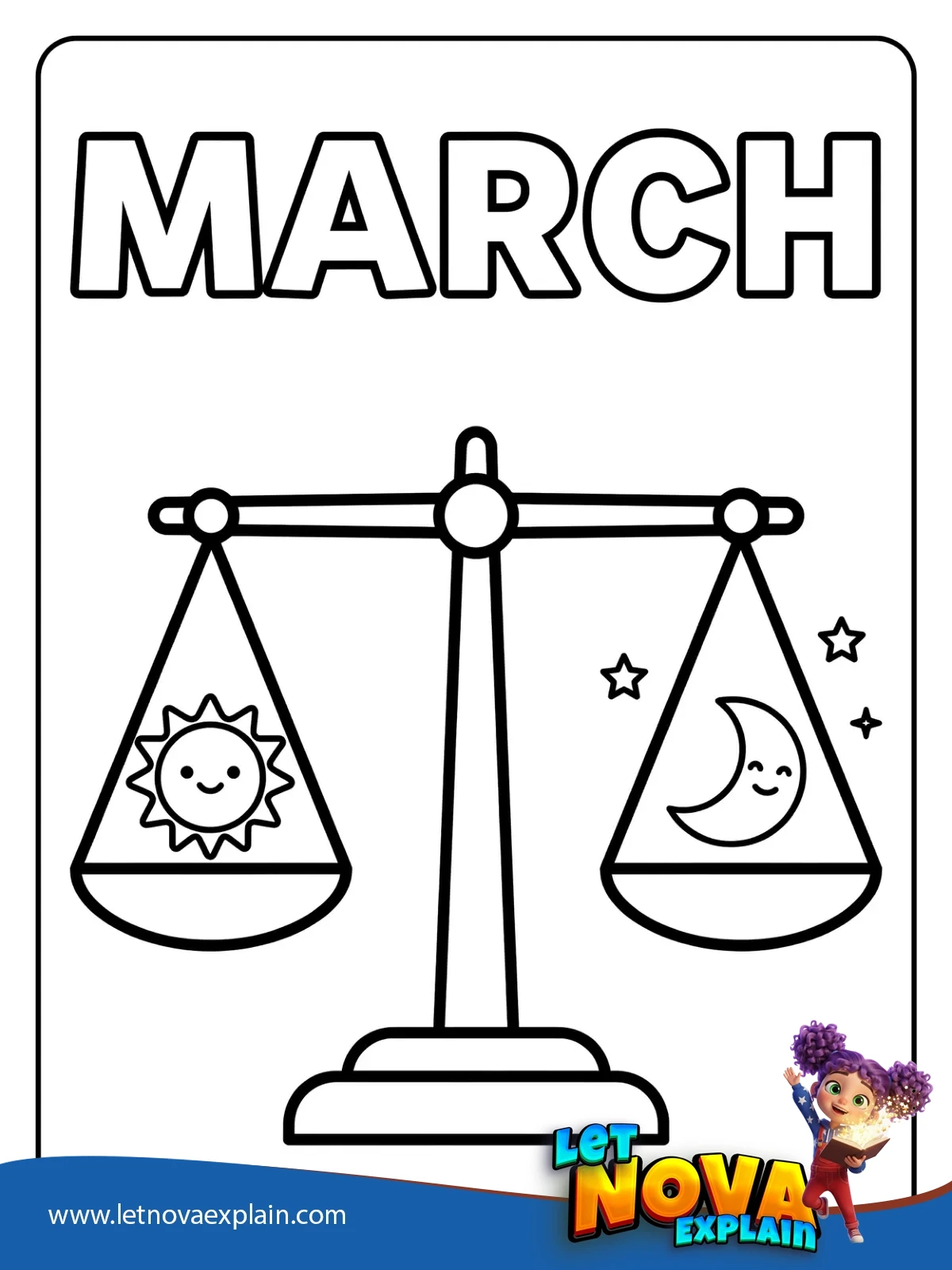 Equinox Balance Letters coloring — PDF للطباعة