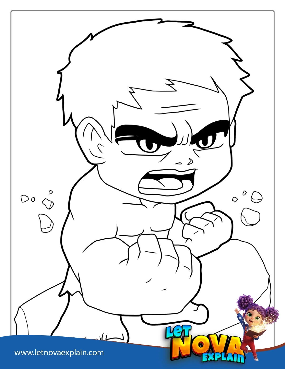 Baby Hulk Coloring Page — Printable PDF