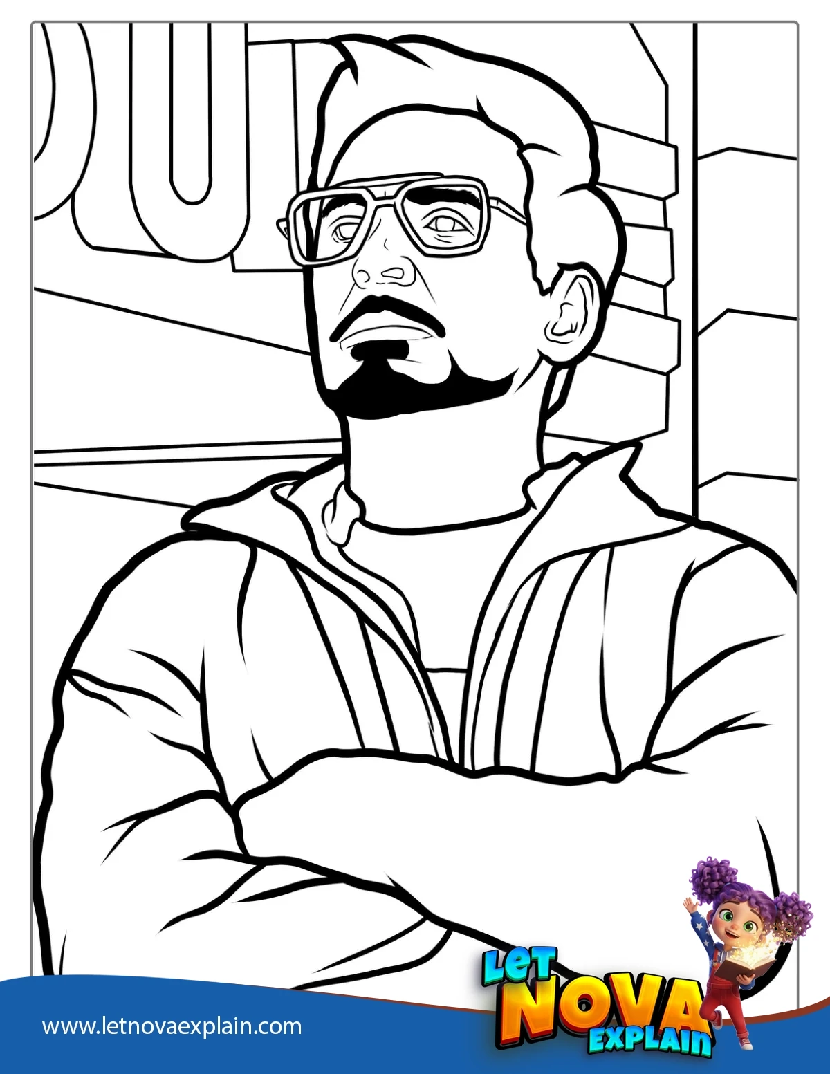 Tony Start Iron Man Coloring Page — Disegno da colorare