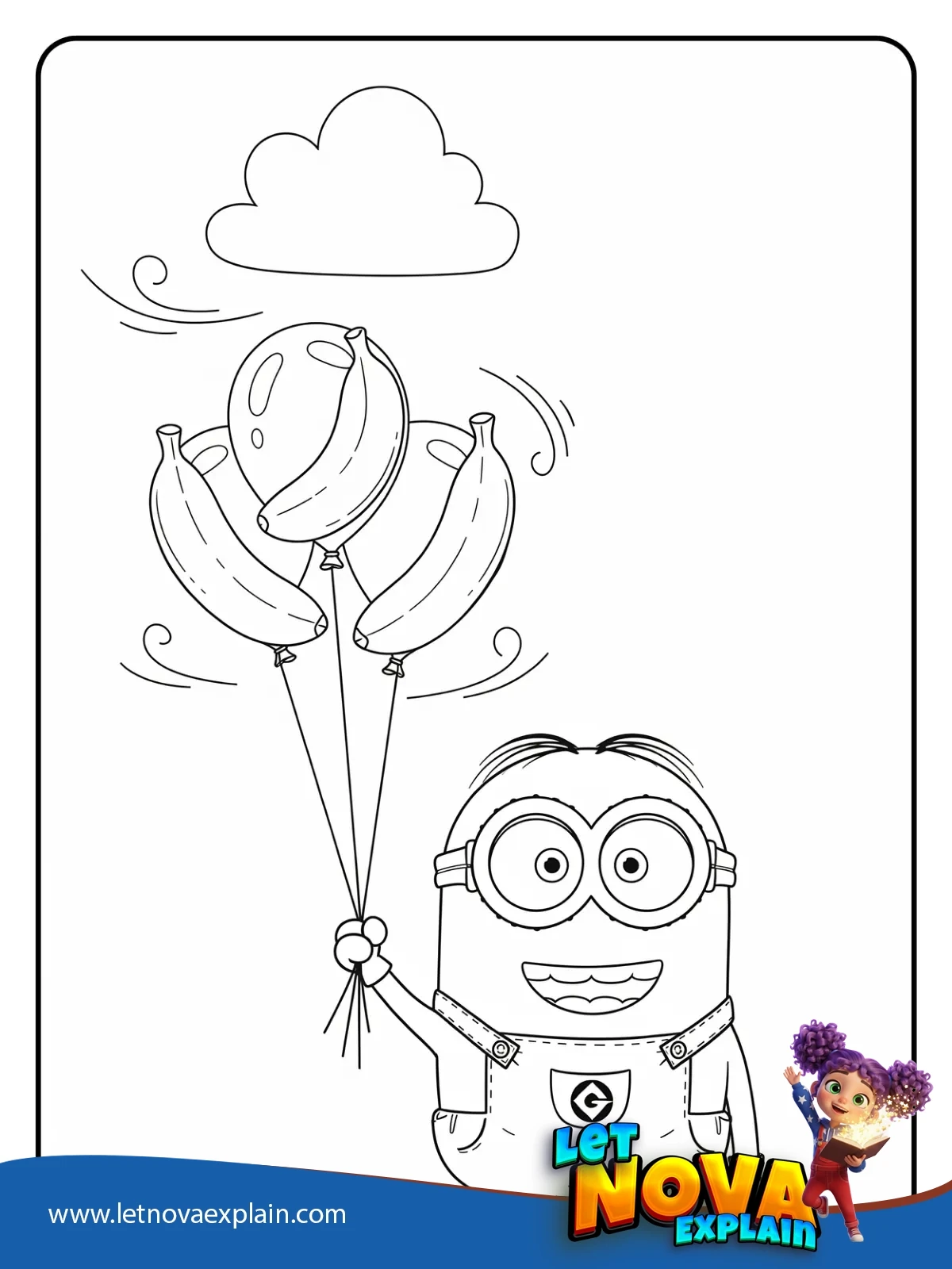 Bobs Balloon Bundle coloring — Printable PDF