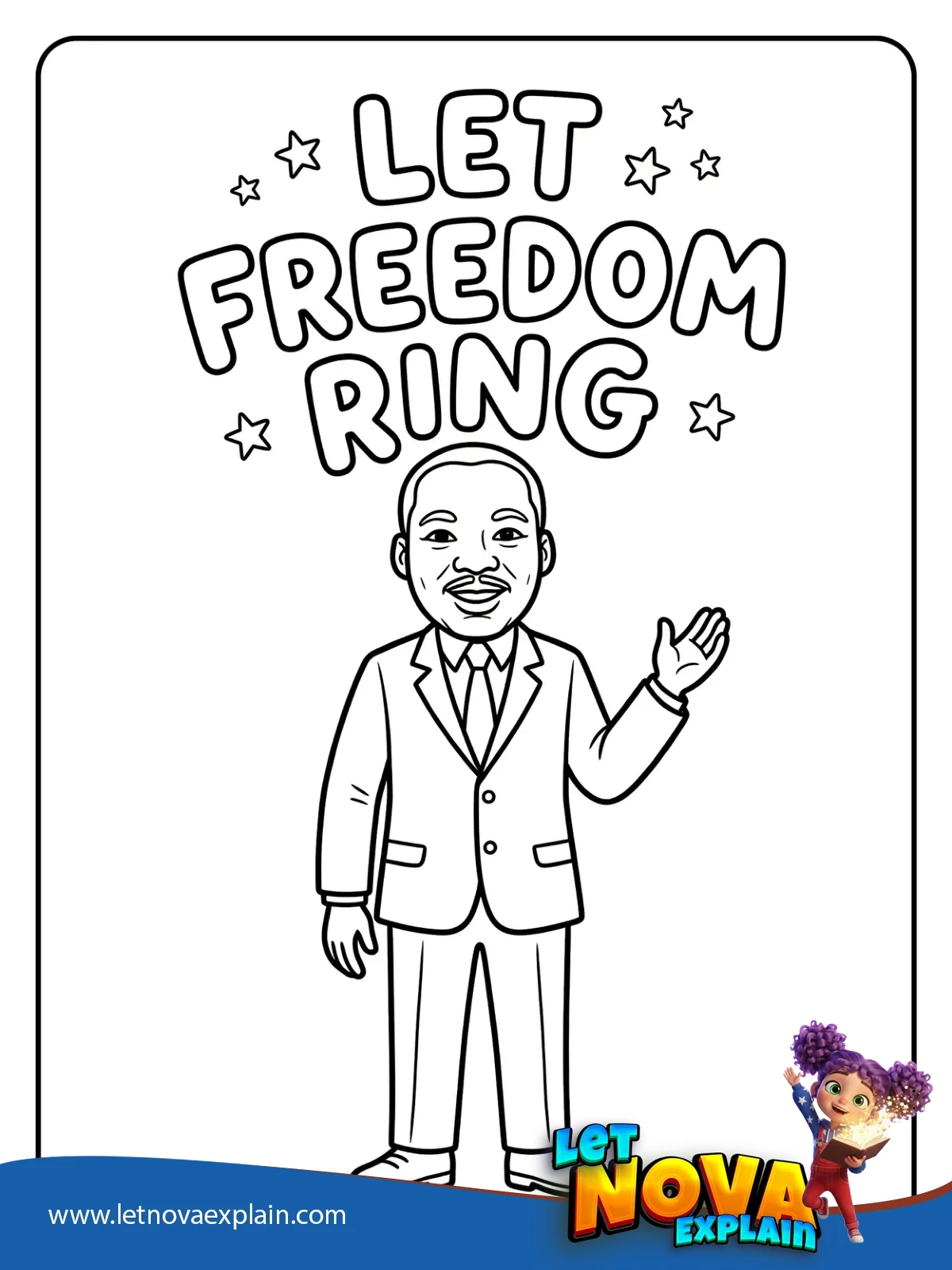 Let Freedom Ring coloring — Printable PDF
