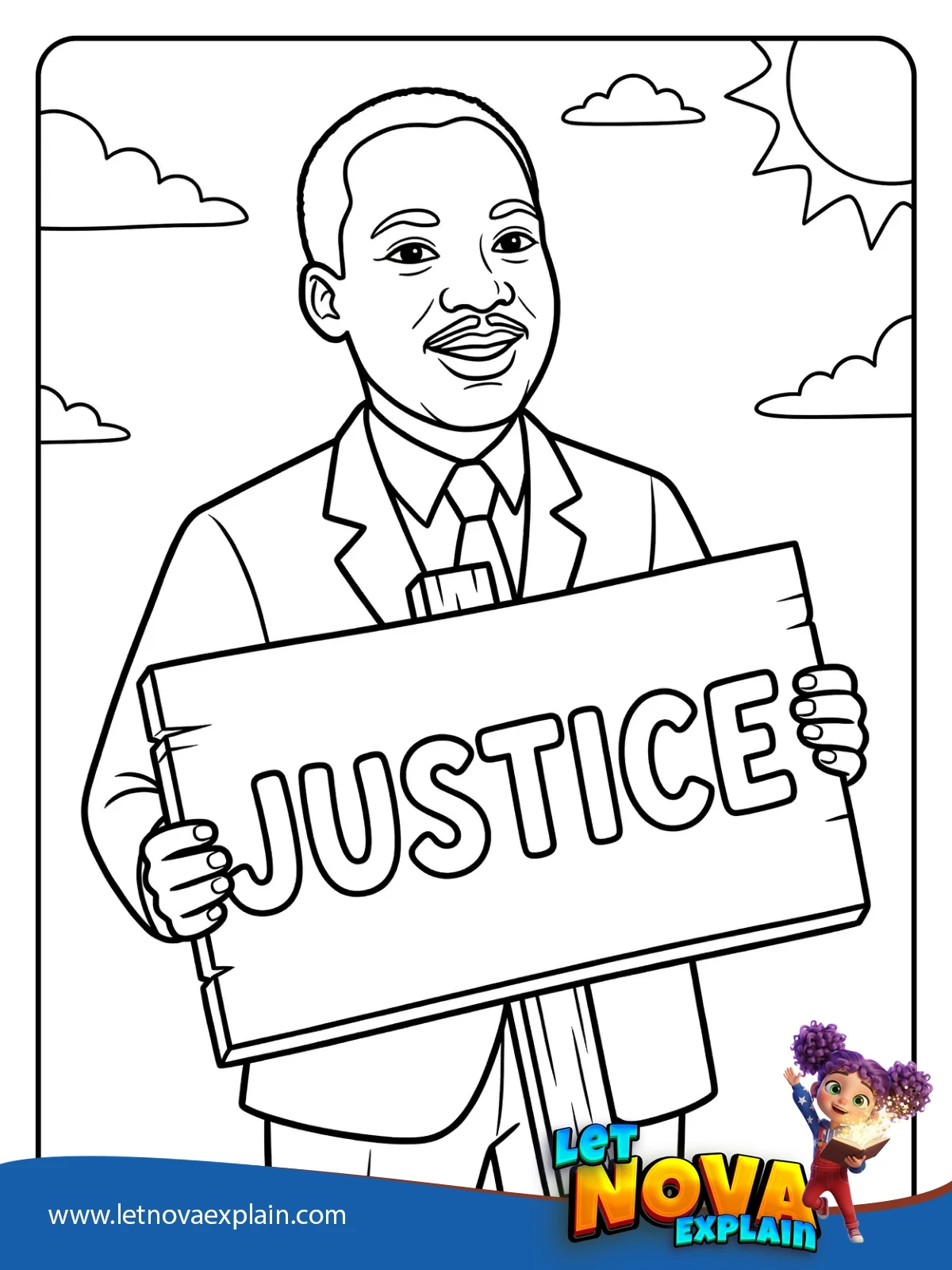 Stand Up for Justice coloring — Coloring page