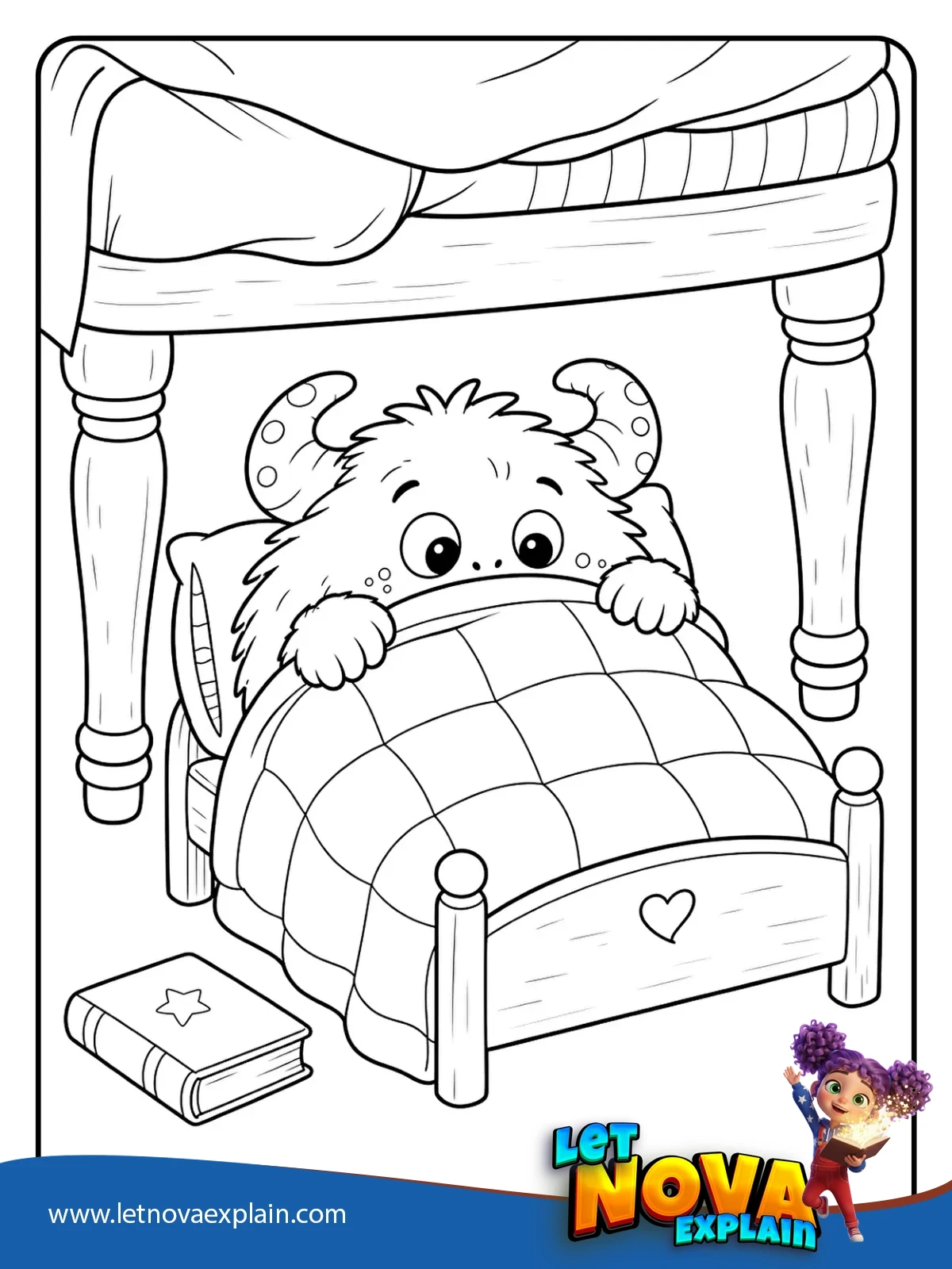 Bedtime Beneath the Bed coloring — Disegno da colorare