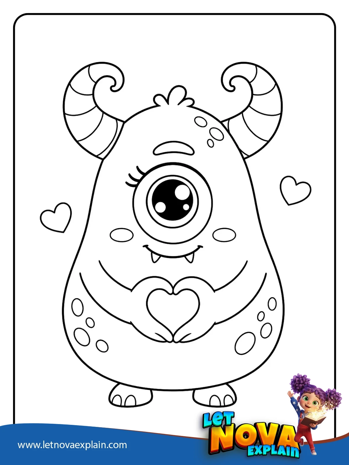 Cyclops Makes a Heart coloring — Disegno da colorare