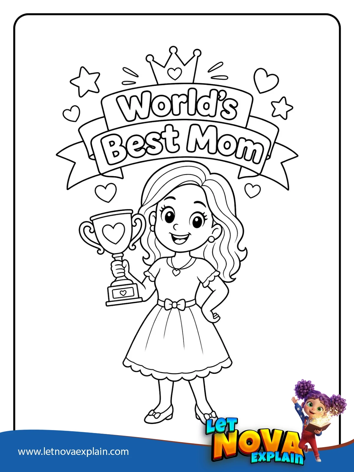 Trophy Mom coloring — Disegno da colorare