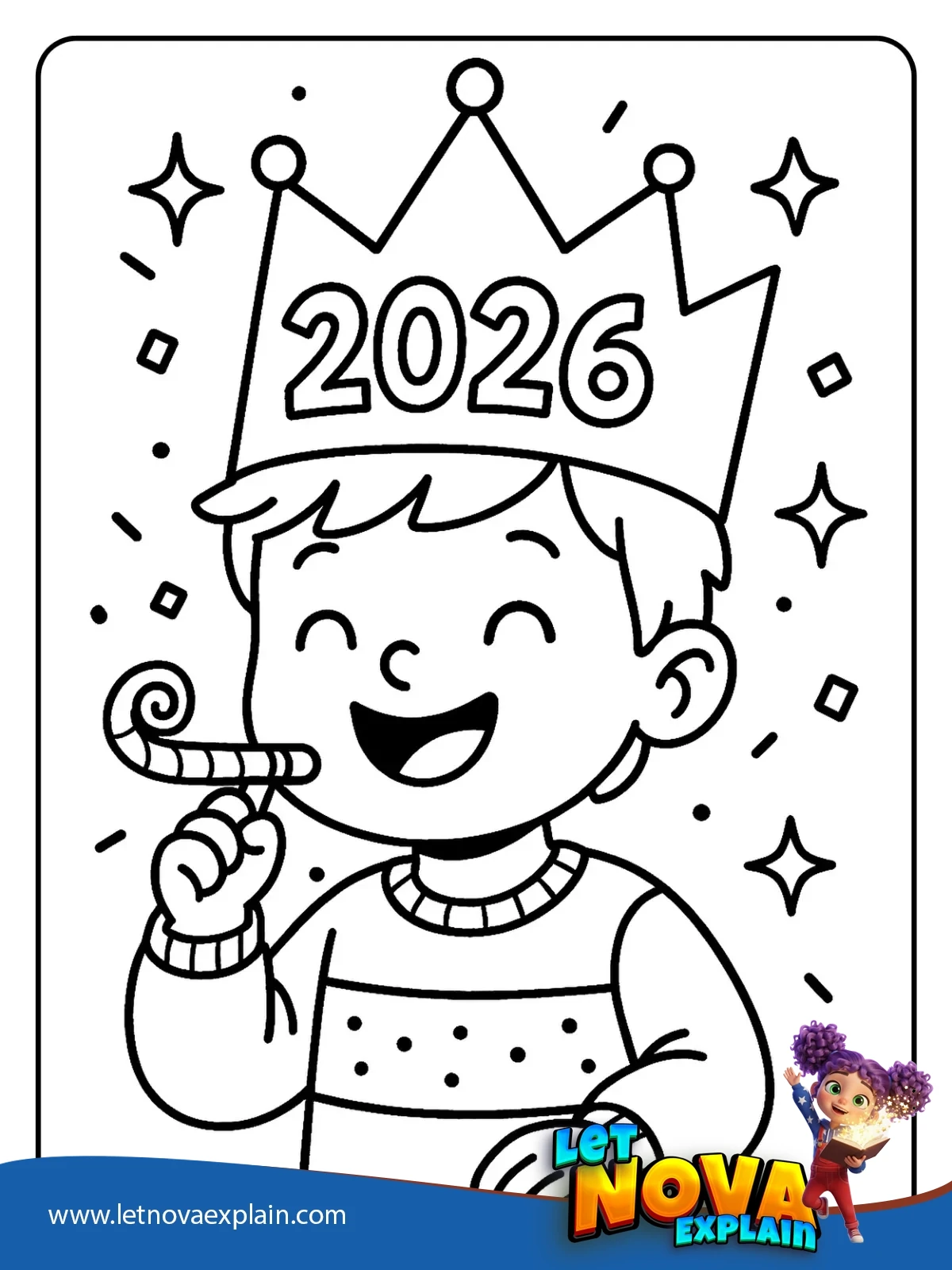 2026 Crown coloring — PDF imprimable