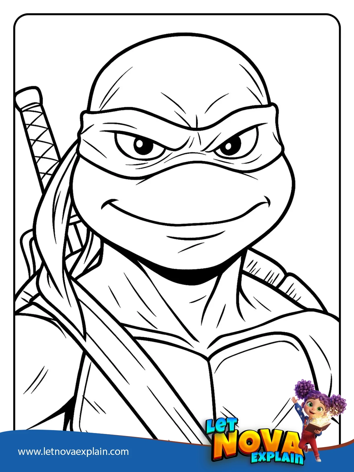 Close up of Raphaels intense face coloring — PDF imprimible