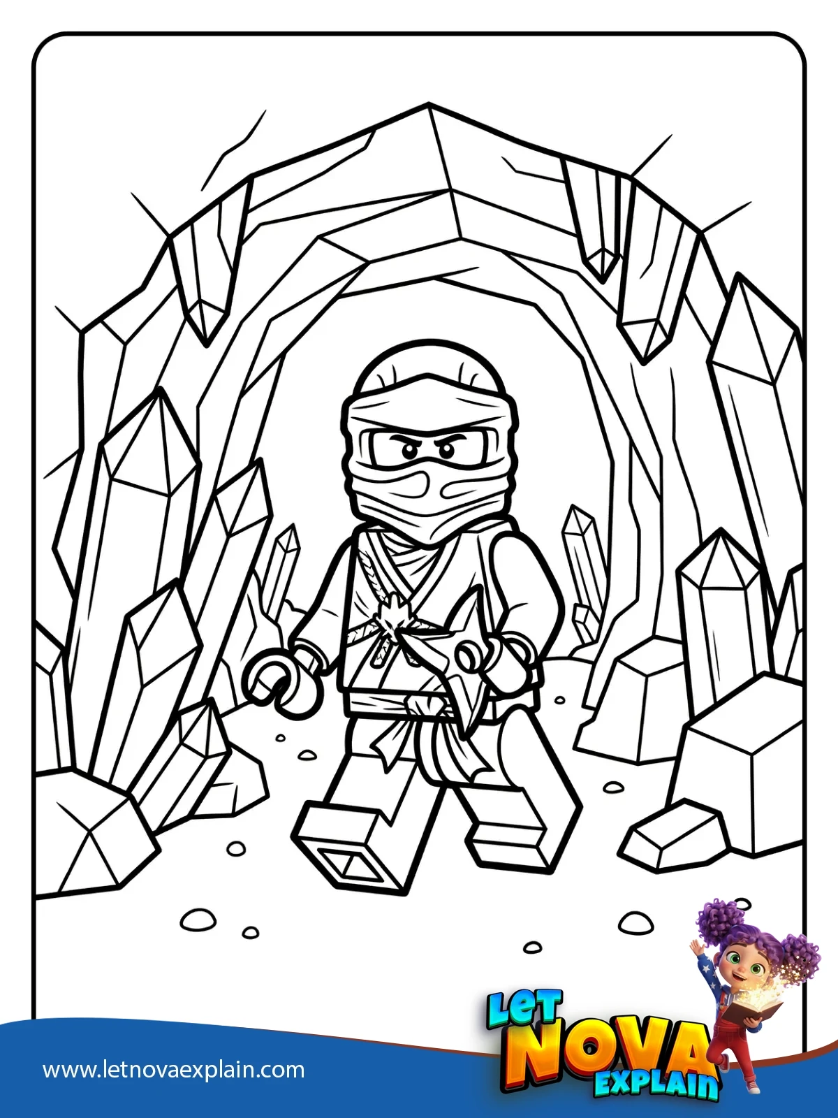Zane in the Ice Tunnel coloring — Página para colorear