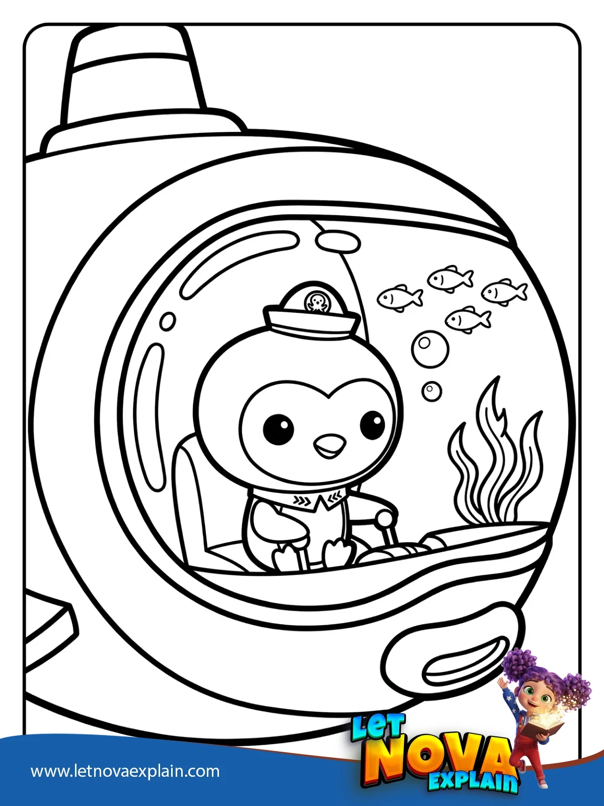 Peso Pilots a Small Sub coloring — Página para colorear
