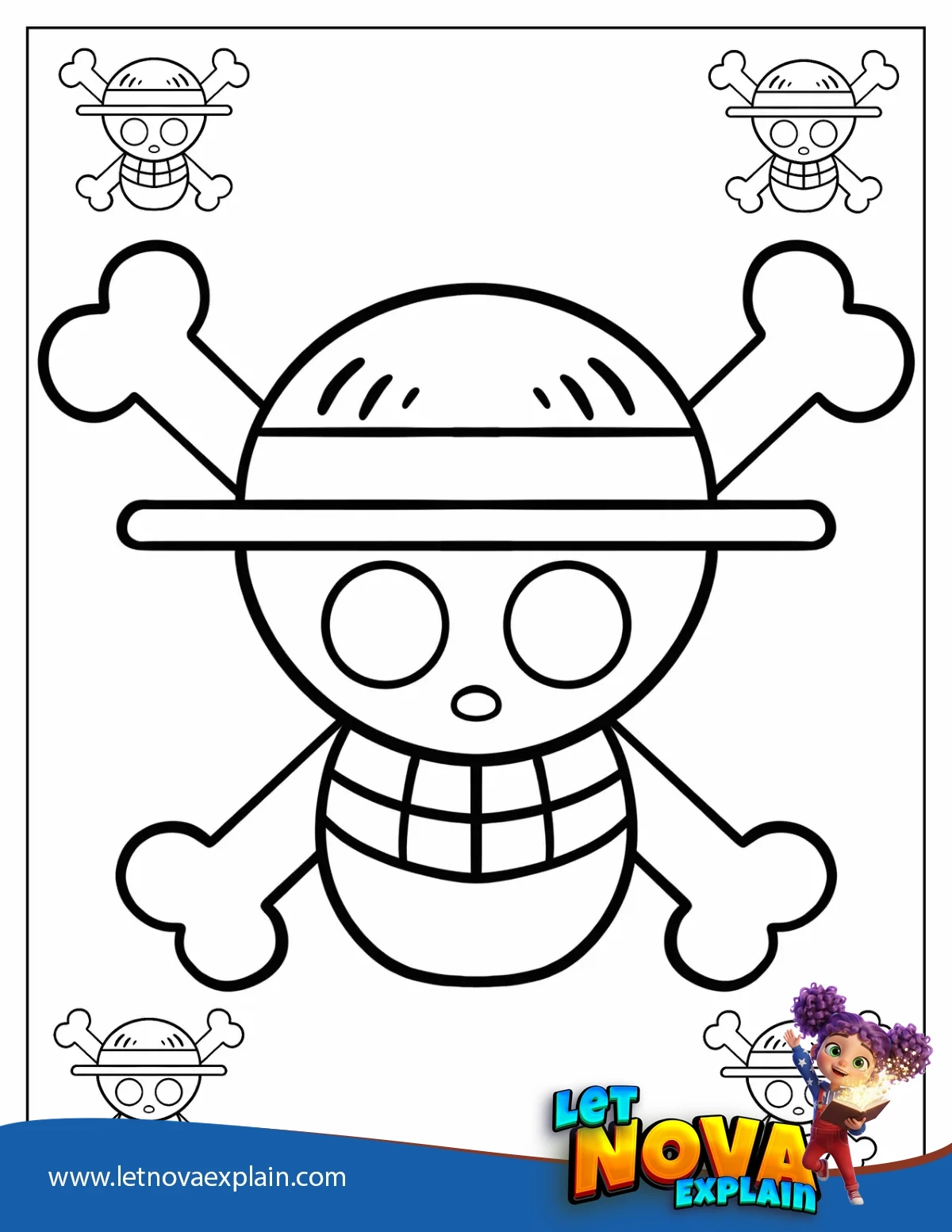 Easy One Piece Logo Coloring Page — Coloring page