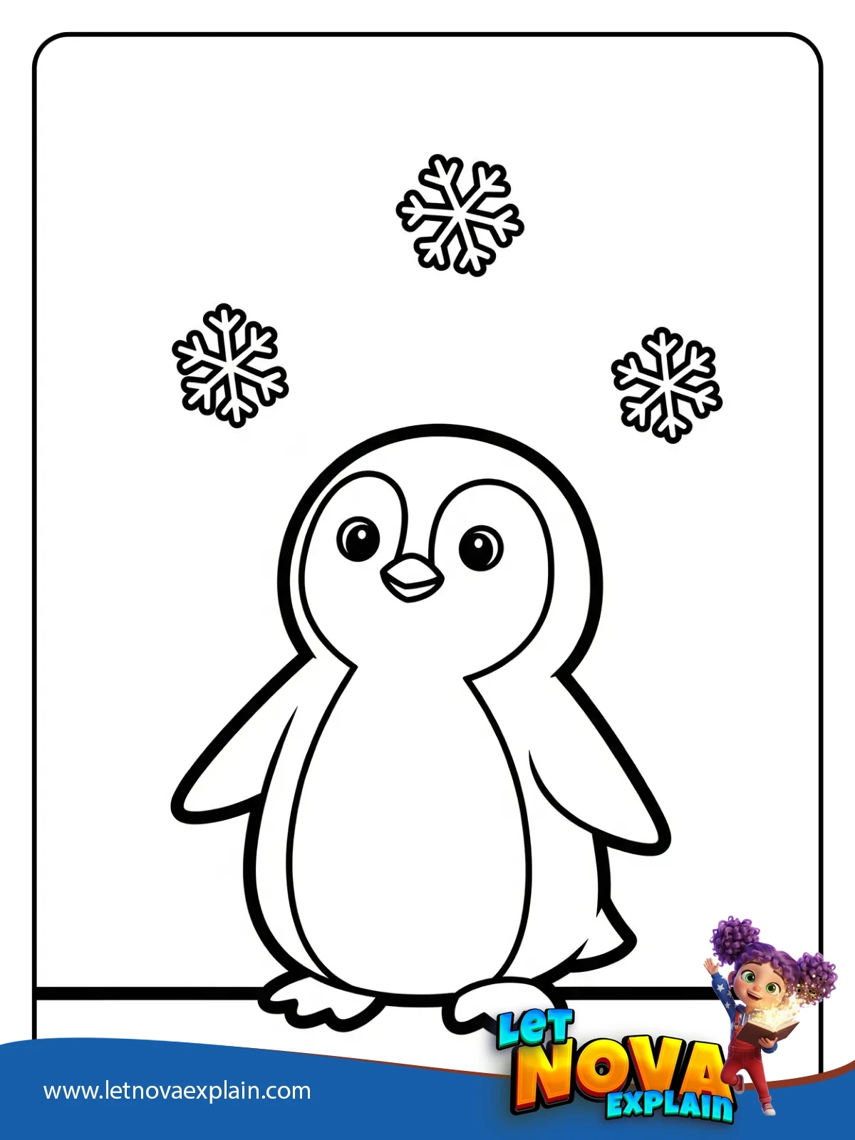 Catching Snowflakes coloring — صفحة تلوين