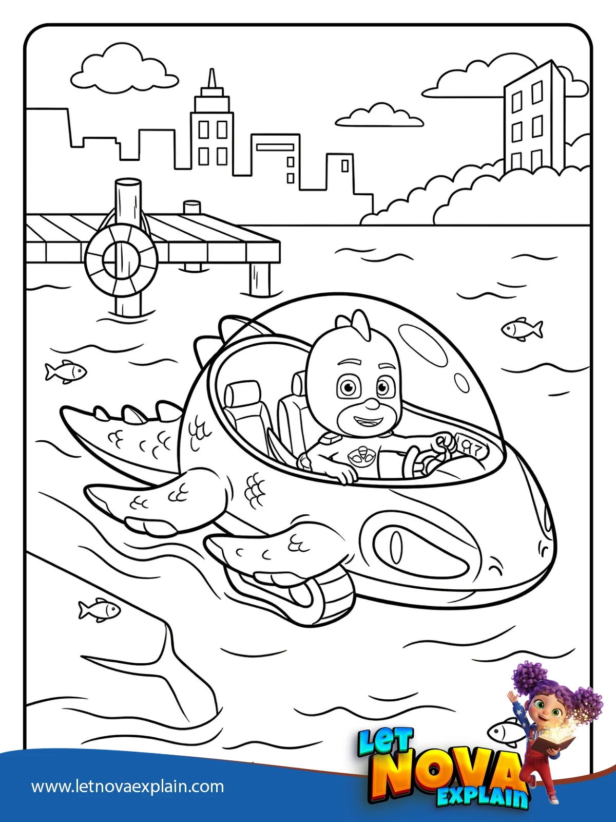 Gekko Mobile Splash Stop coloring — Coloring page