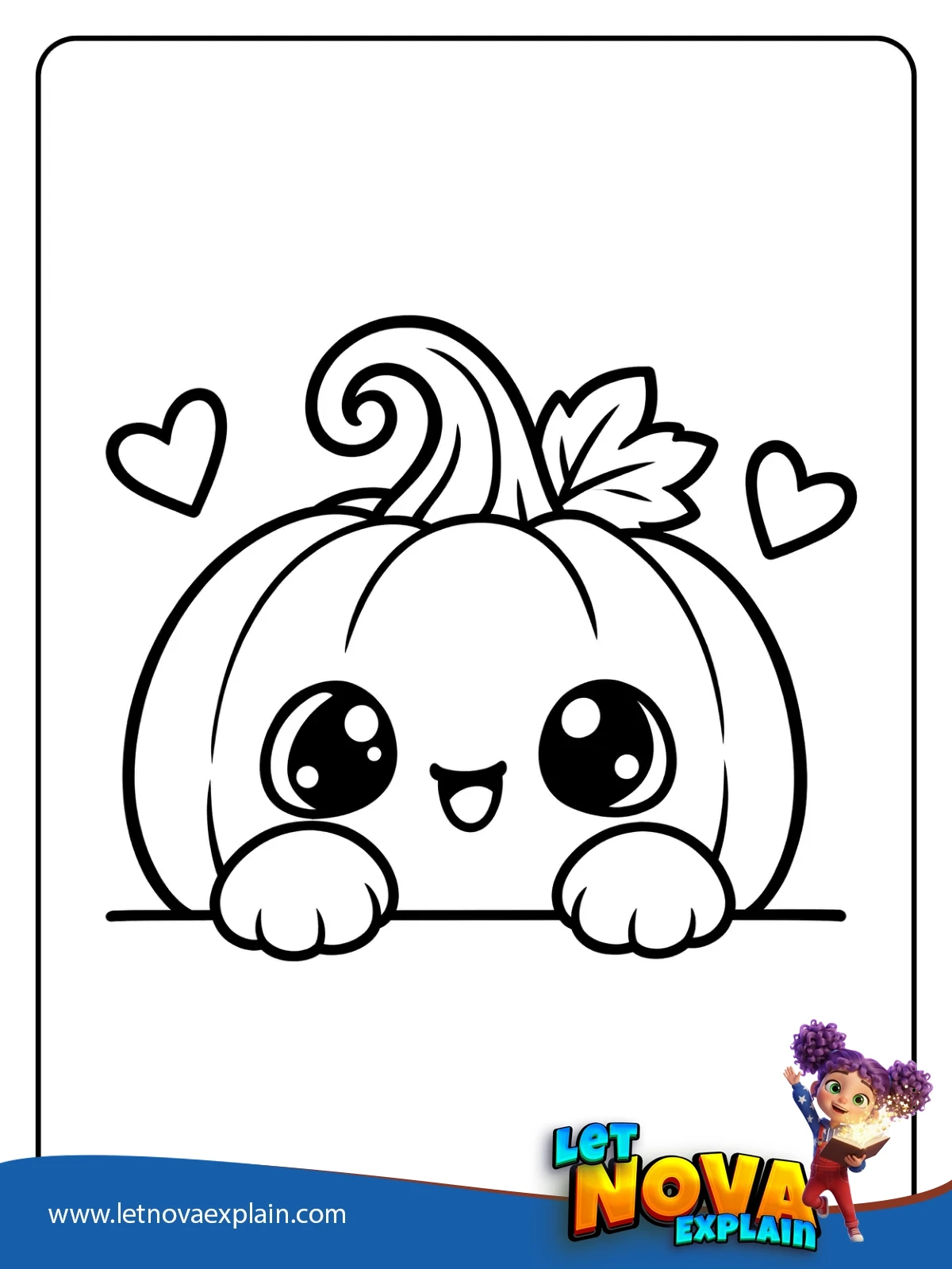 Peekaboo Pumpkin coloring — Coloring page