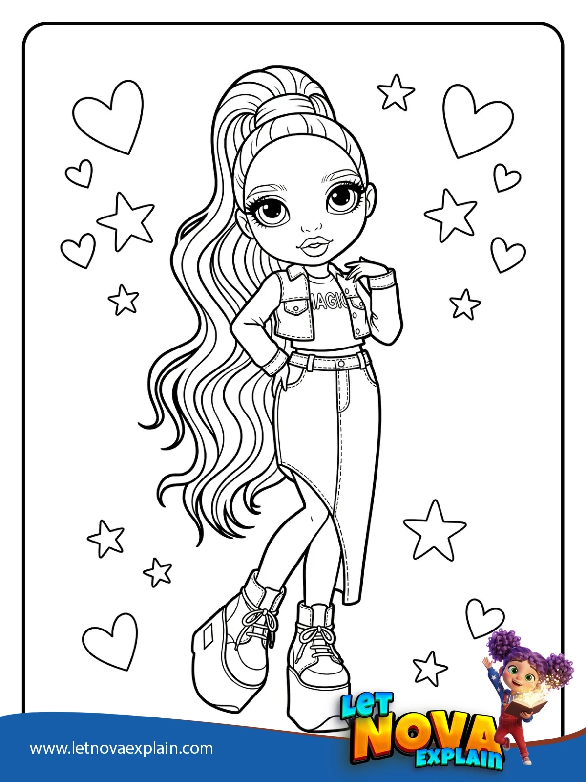 Skyler Bradshaw Magic Style coloring — Coloring page