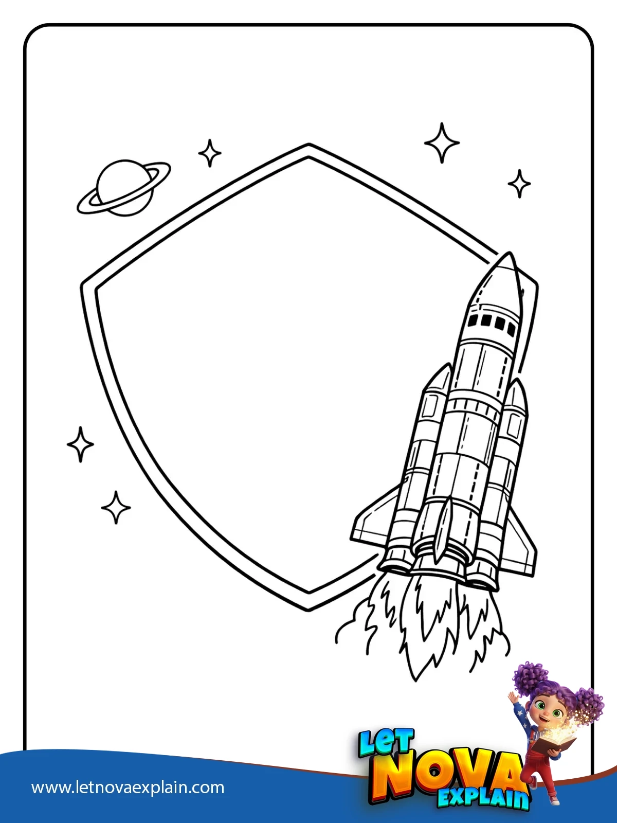 Mission Patch Pair coloring — Printable PDF