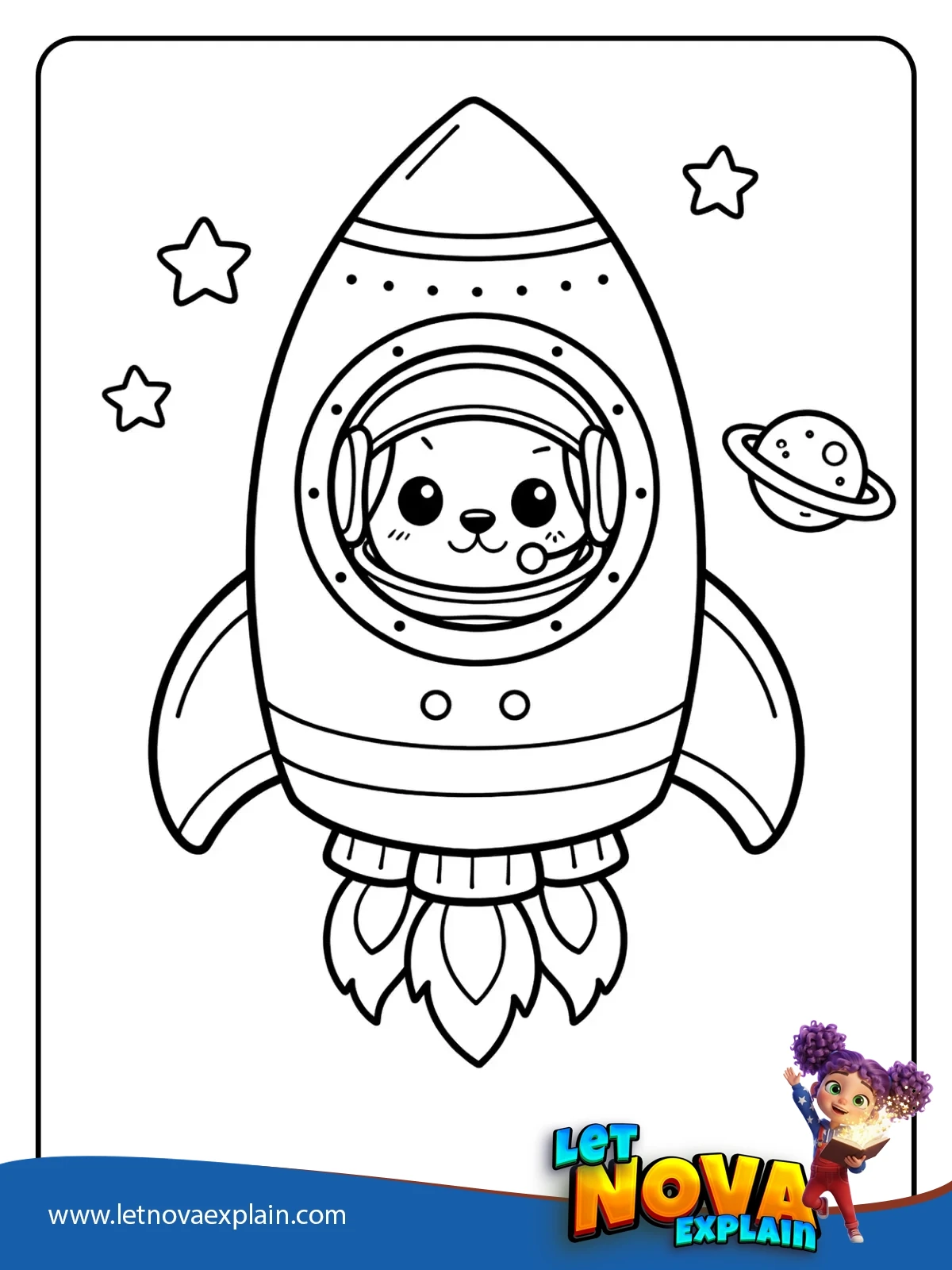 Puppy Pilot Window coloring — Printable PDF