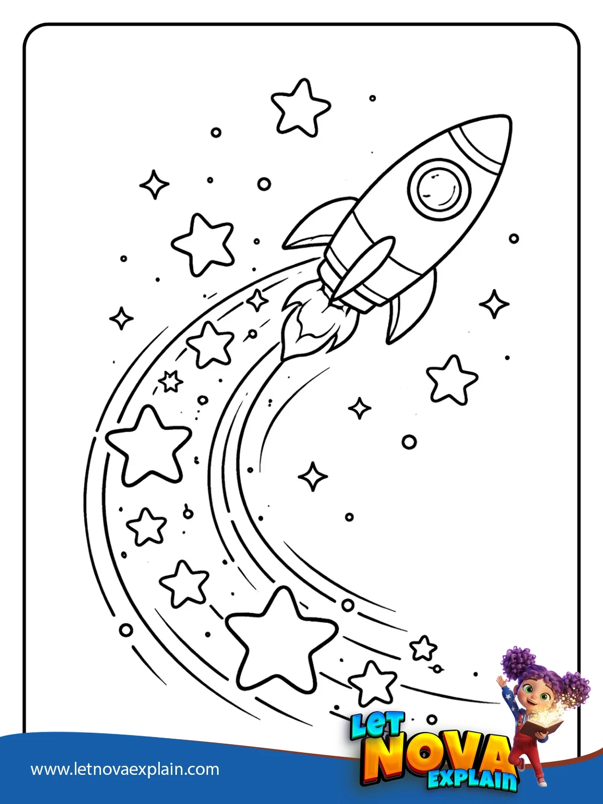 Star Trail Zoom coloring — Coloring page