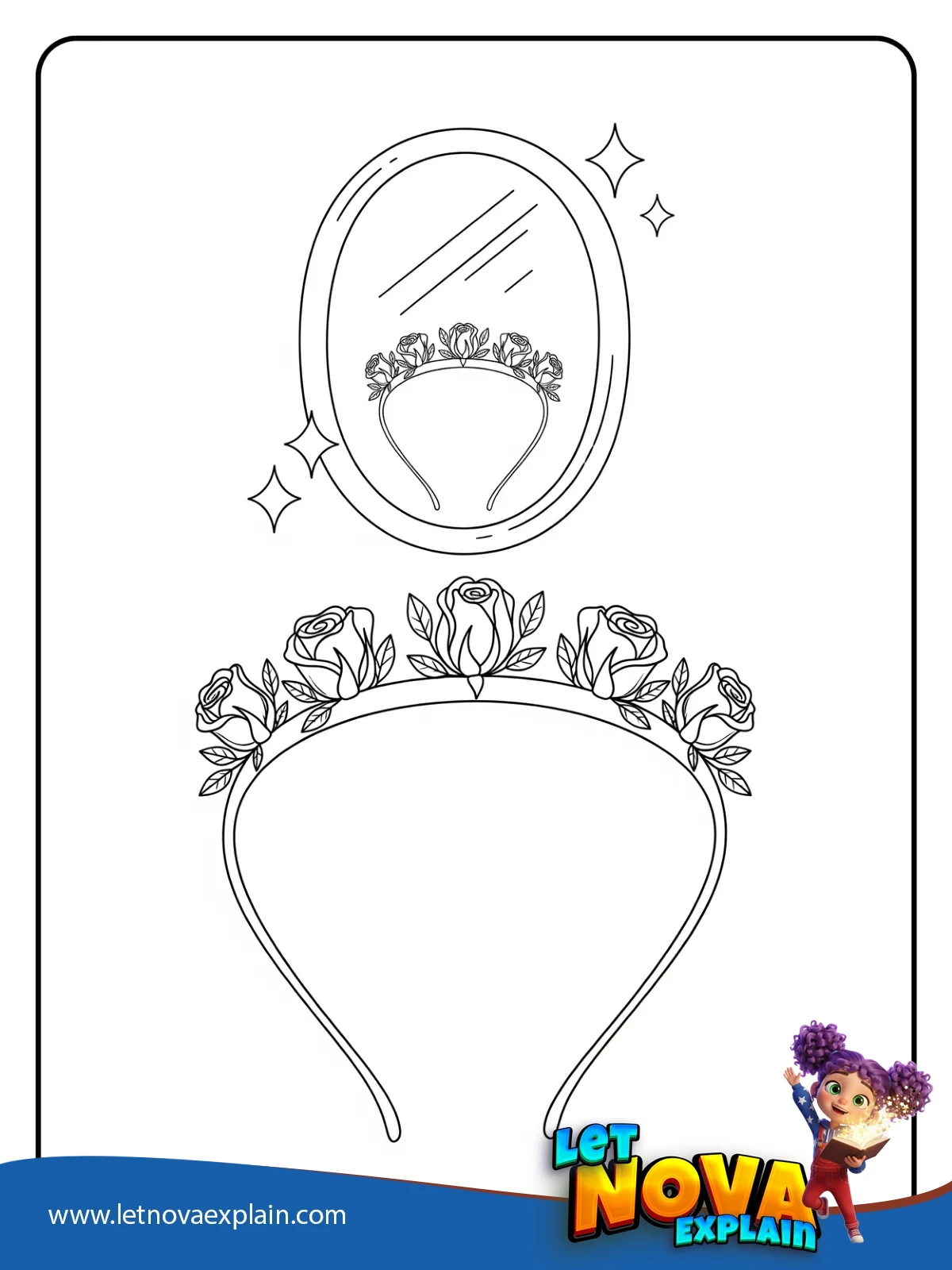 Rose Crown coloring — Coloring page