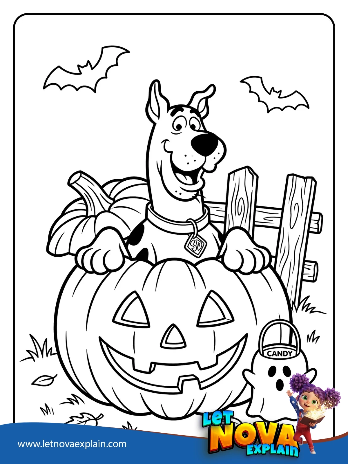 Scooby Doo Pumpkin Surprise coloring — Printable PDF