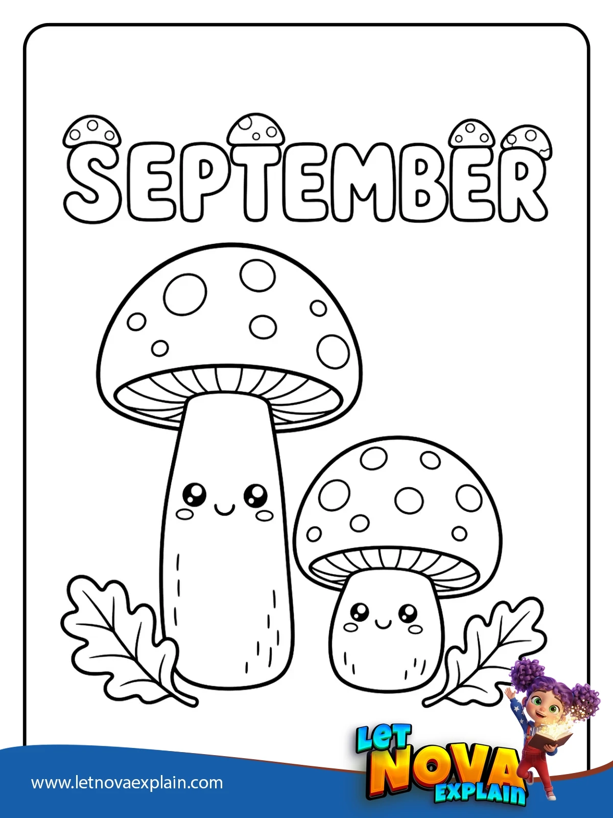 Mushroom Pair coloring — PDF stampabile