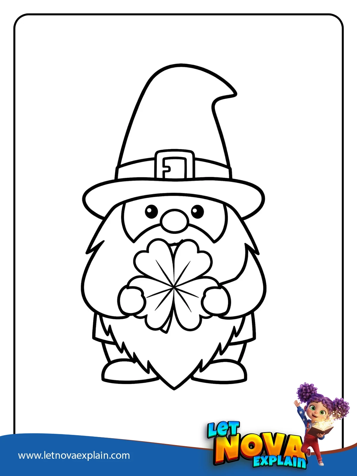 The Lucky Gnome coloring — Page de coloriage