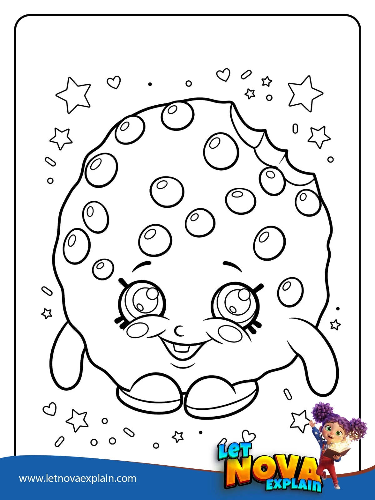 Kooky Cookie Classic Pose coloring — PDF imprimable
