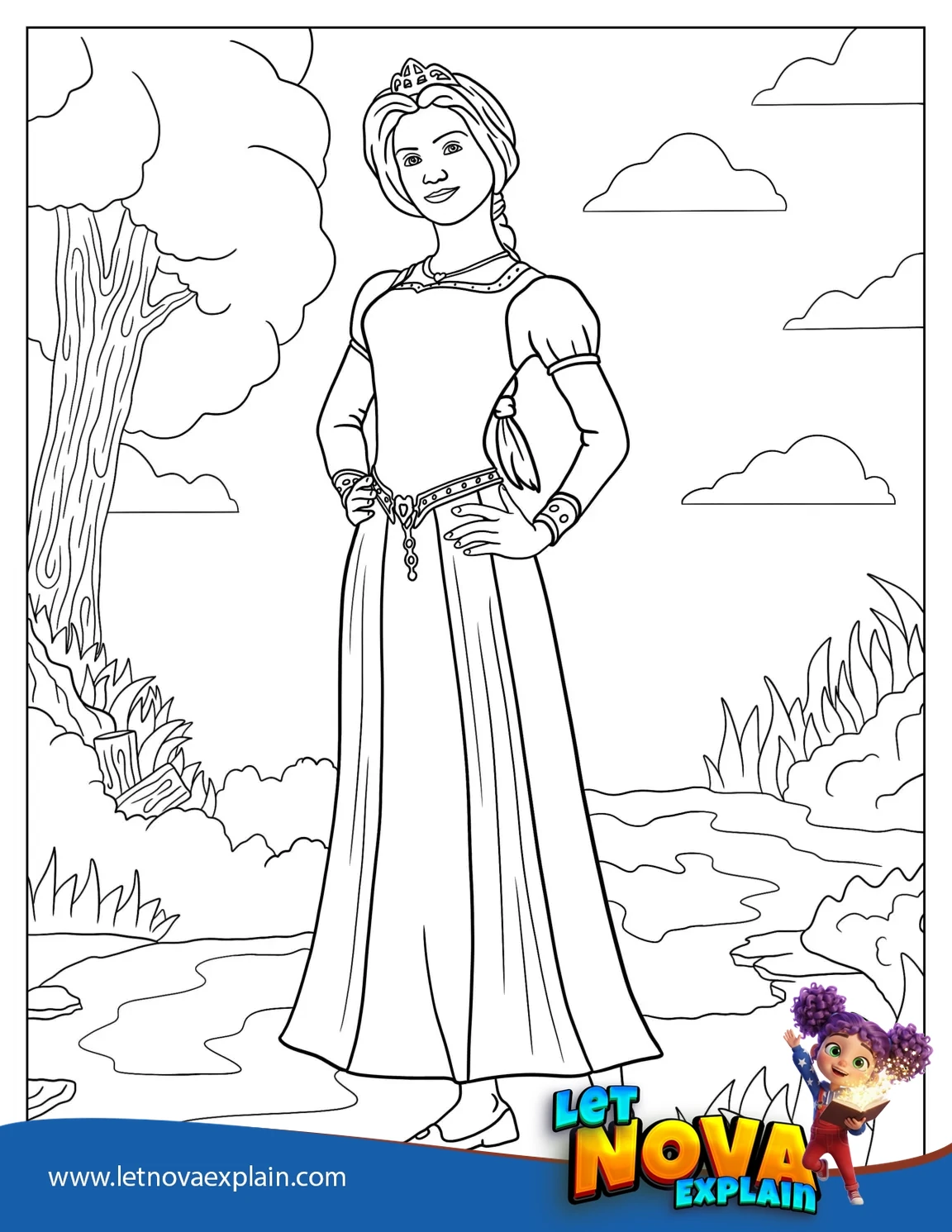 Princess Fiona Coloring Page — Coloring page