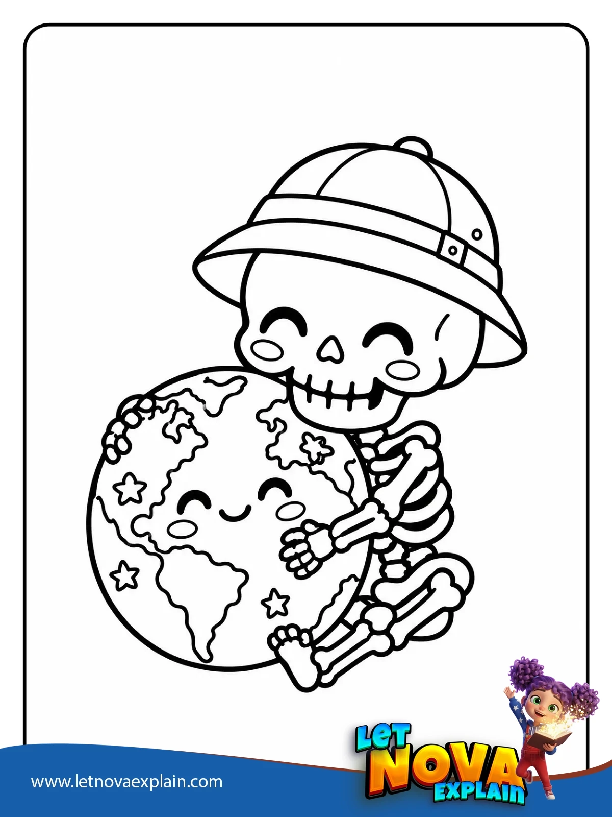 A Hug for the Earth coloring — Coloring page