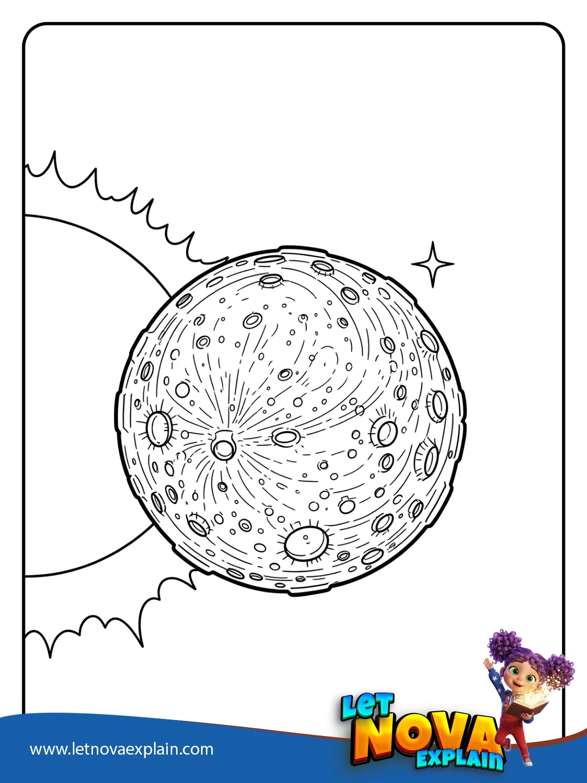Mercury the Closest Planet to the Sun coloring — Printable PDF