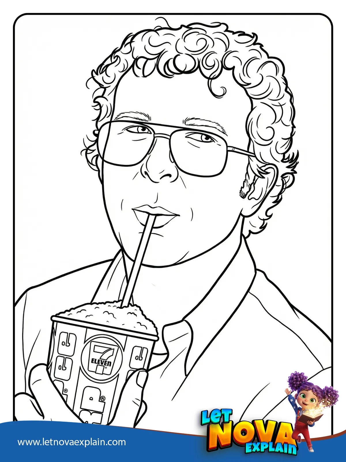 Alexei Enjoying His Slurpee coloring — PDF stampabile