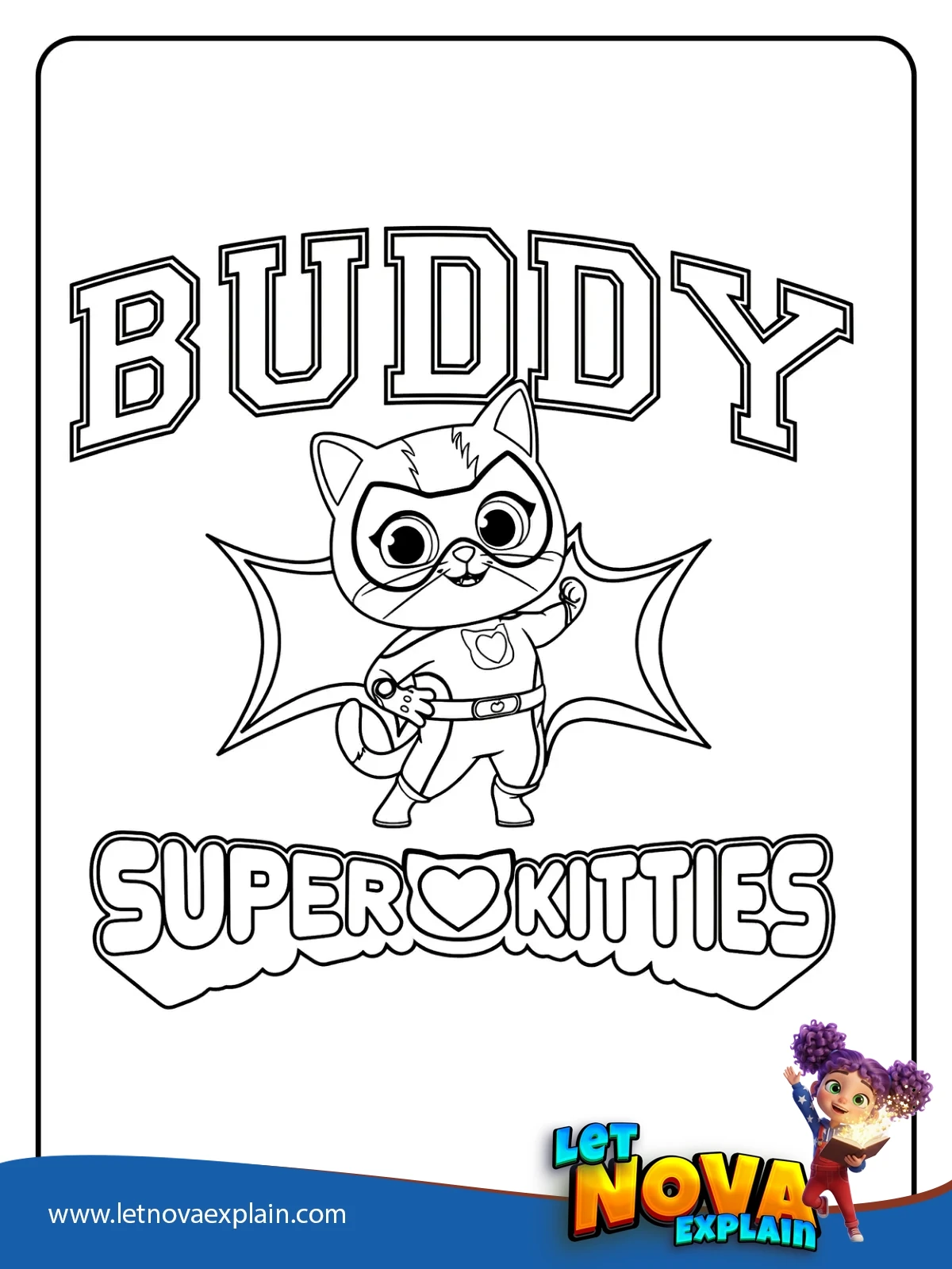 Buddy Ready to Help coloring — Página para colorear