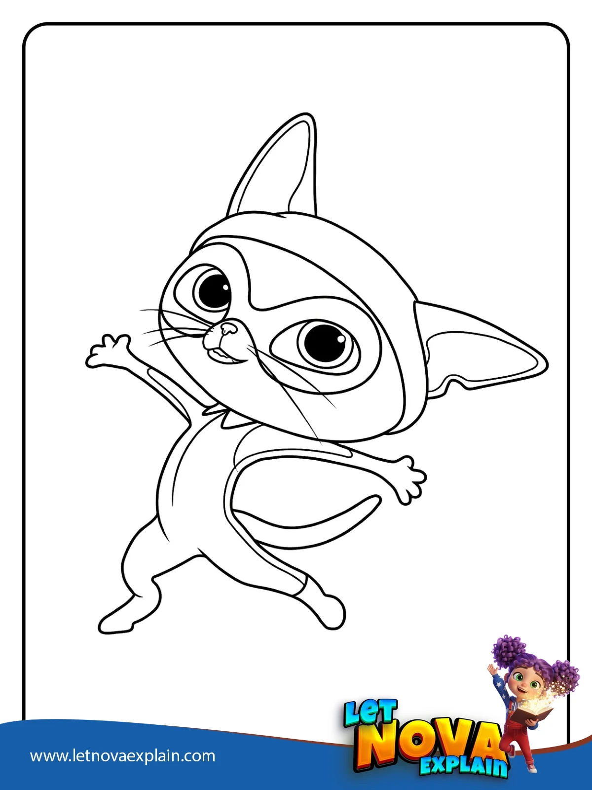 Cat Burglar Hero Pose coloring — Página para colorear
