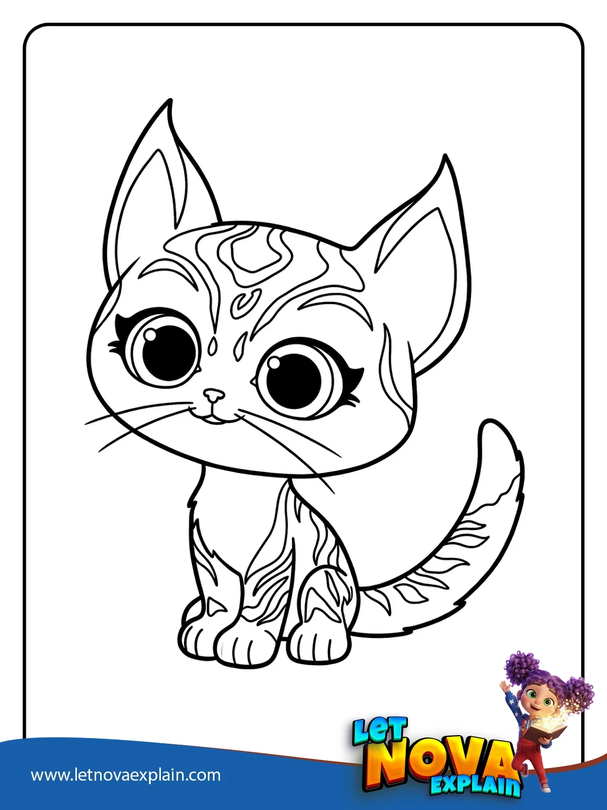 Willa Sitting Cute coloring — Página para colorear