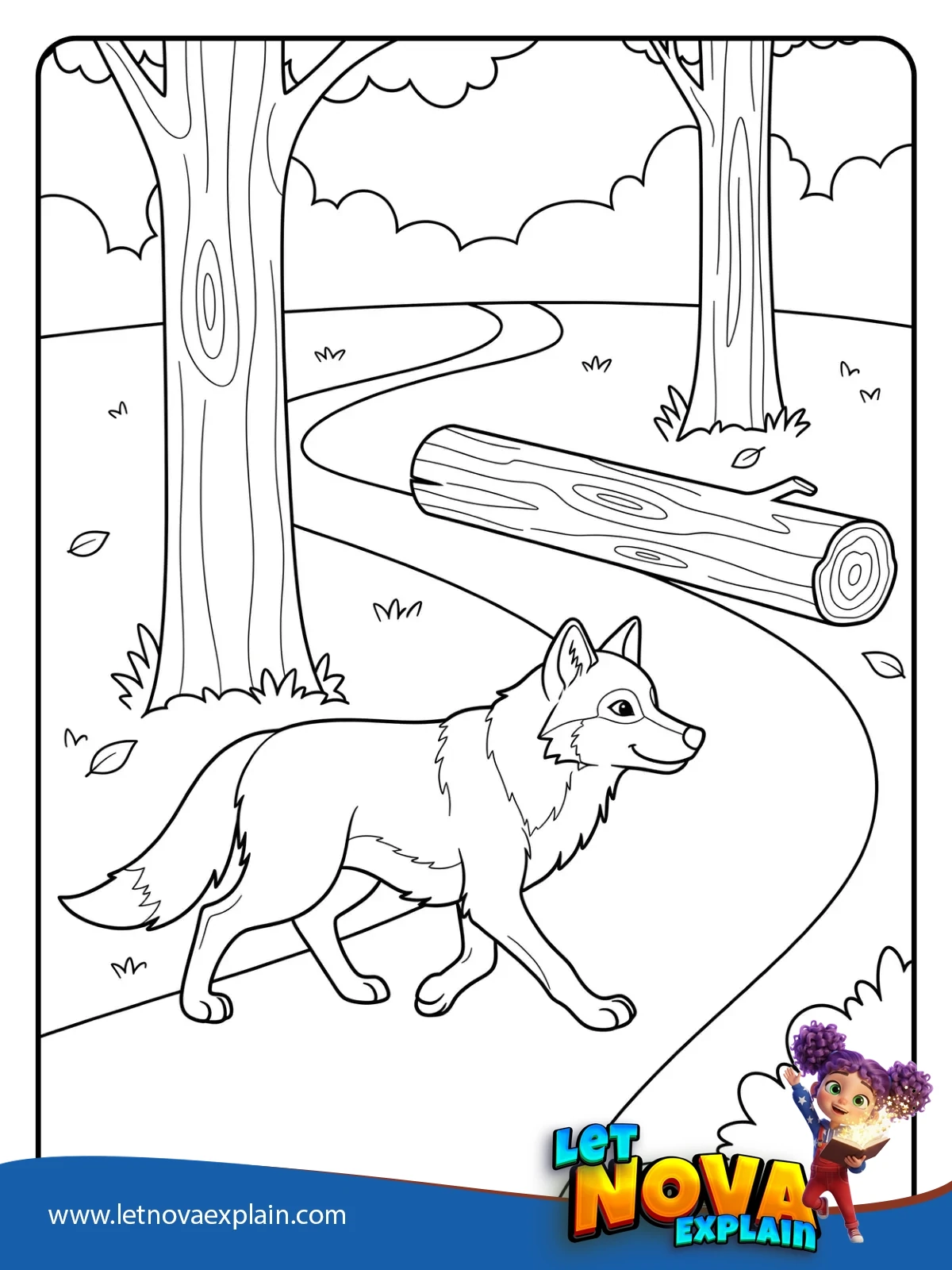 Forest Path Trot coloring — Coloring page