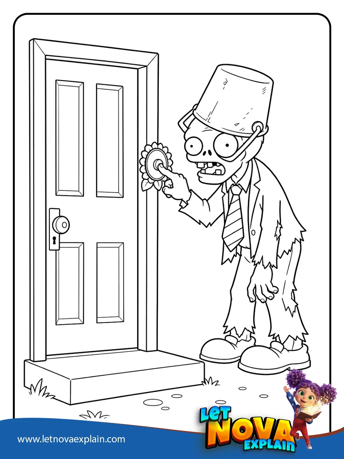 Buckethead Rings the Bell coloring — Printable PDF