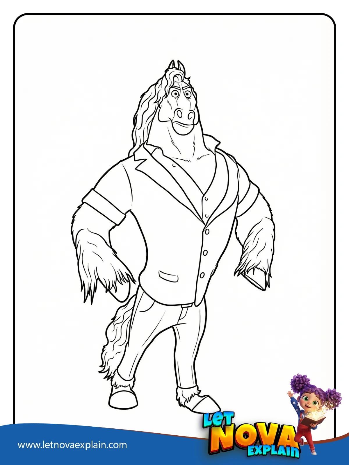 Strong Horse Citizen from Zootopia 2 coloring — PDF stampabile