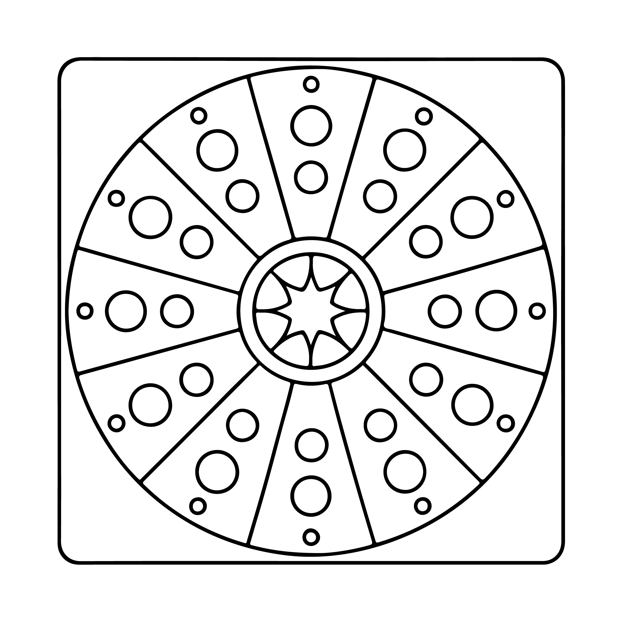 Simple Mandala Coloring Page — Coloring page