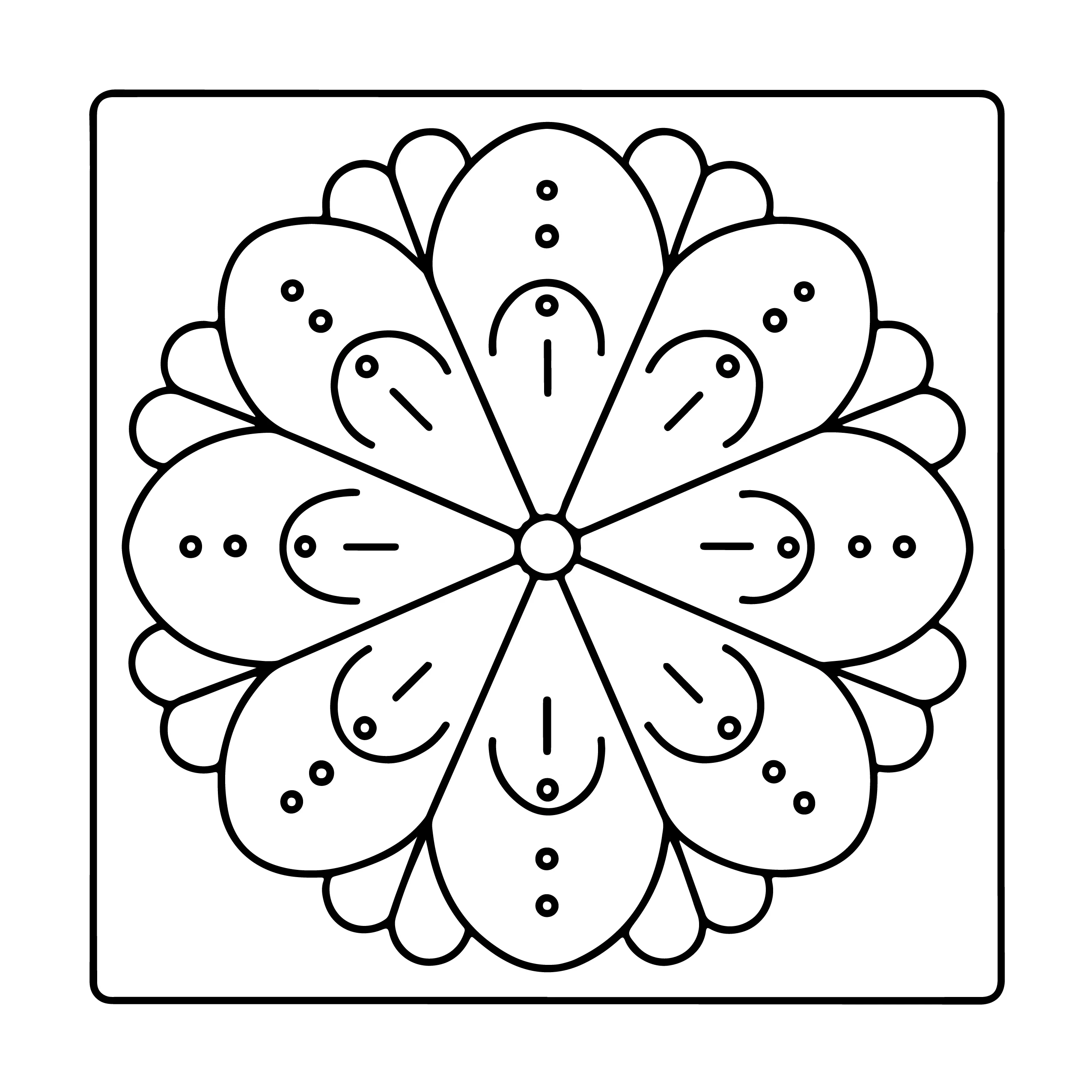 Easy Mandala Coloring Page — Coloring page