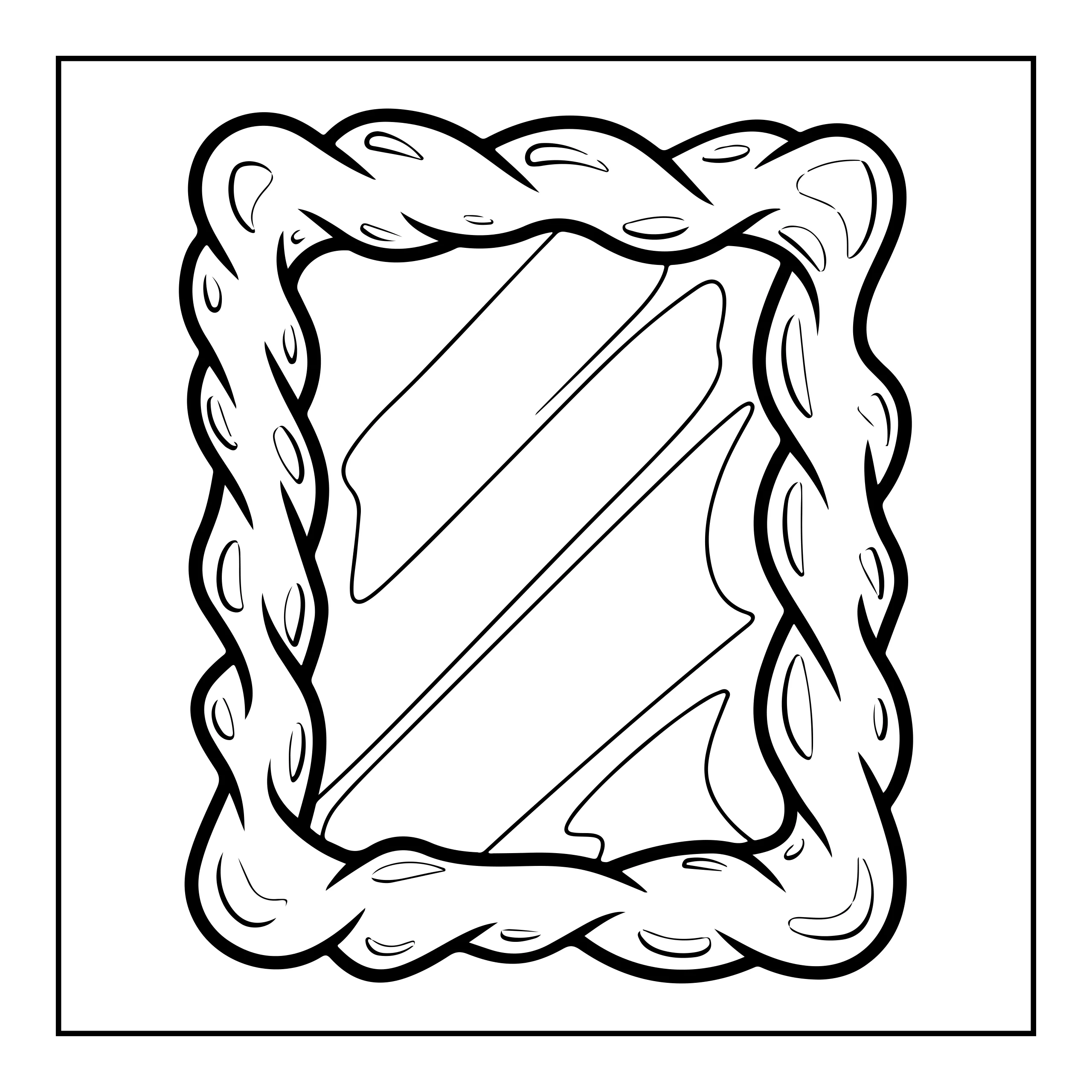 Decorative Mirror Coloring Page — Coloring page
