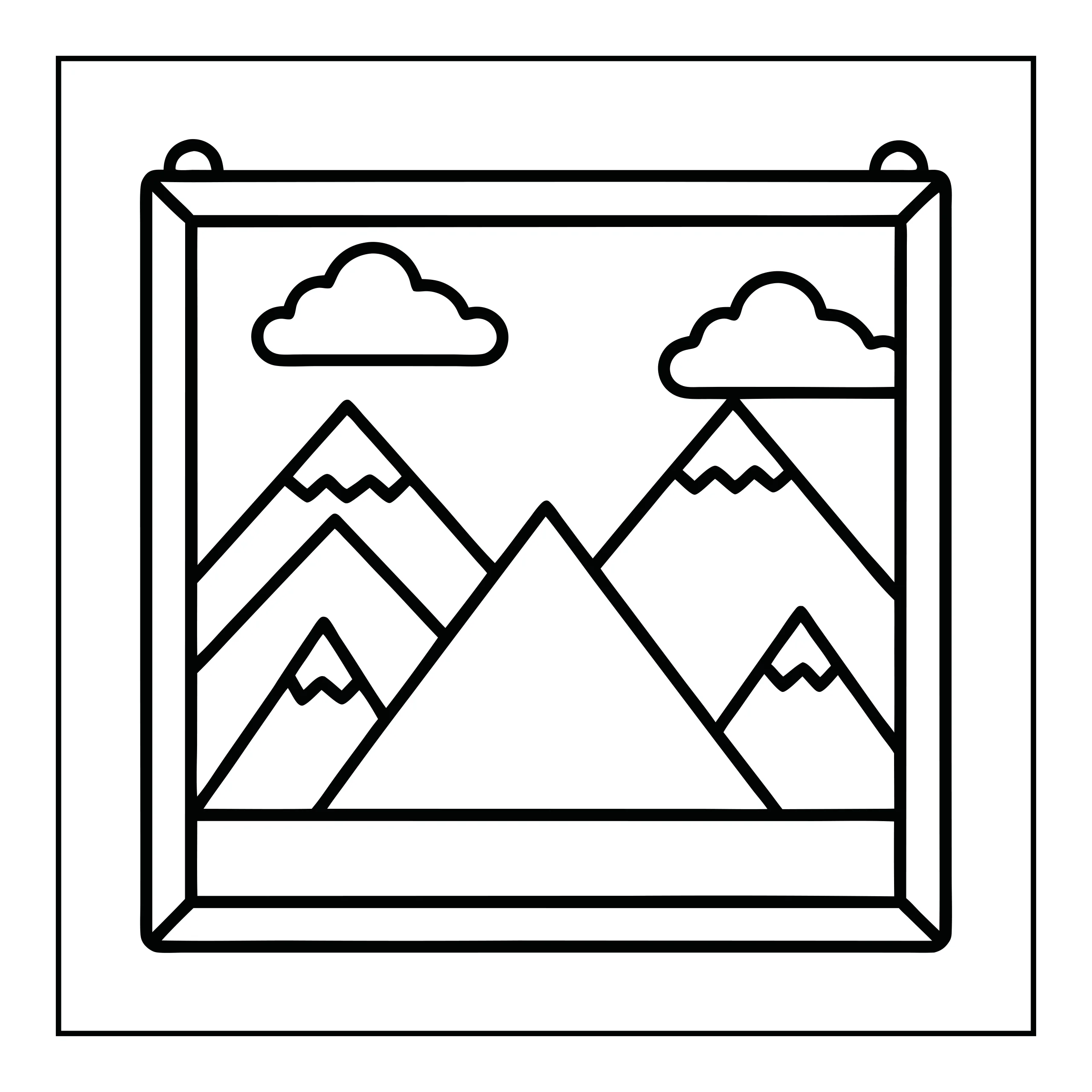 Coloriage montagnes — Page de coloriage