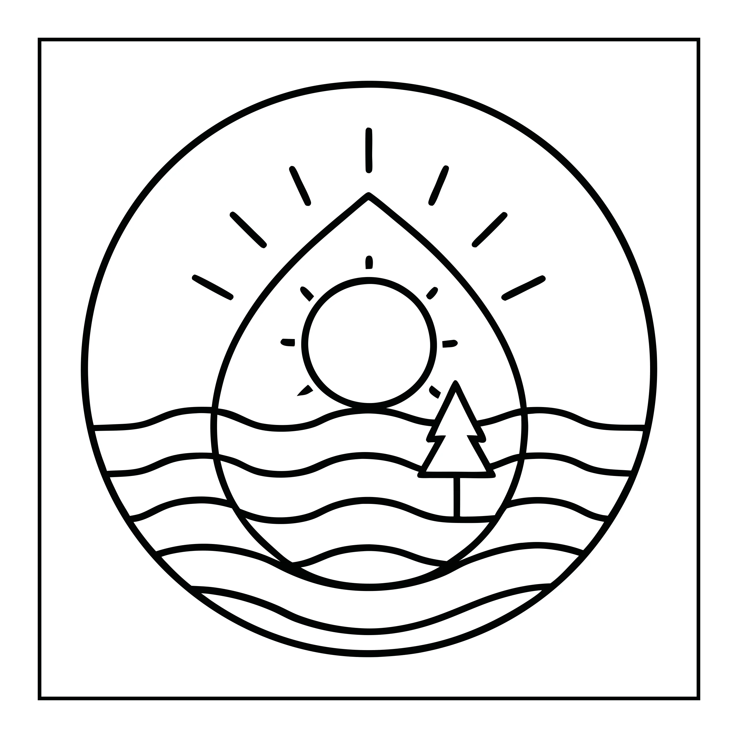 Coloriage paysage de nature — Page de coloriage