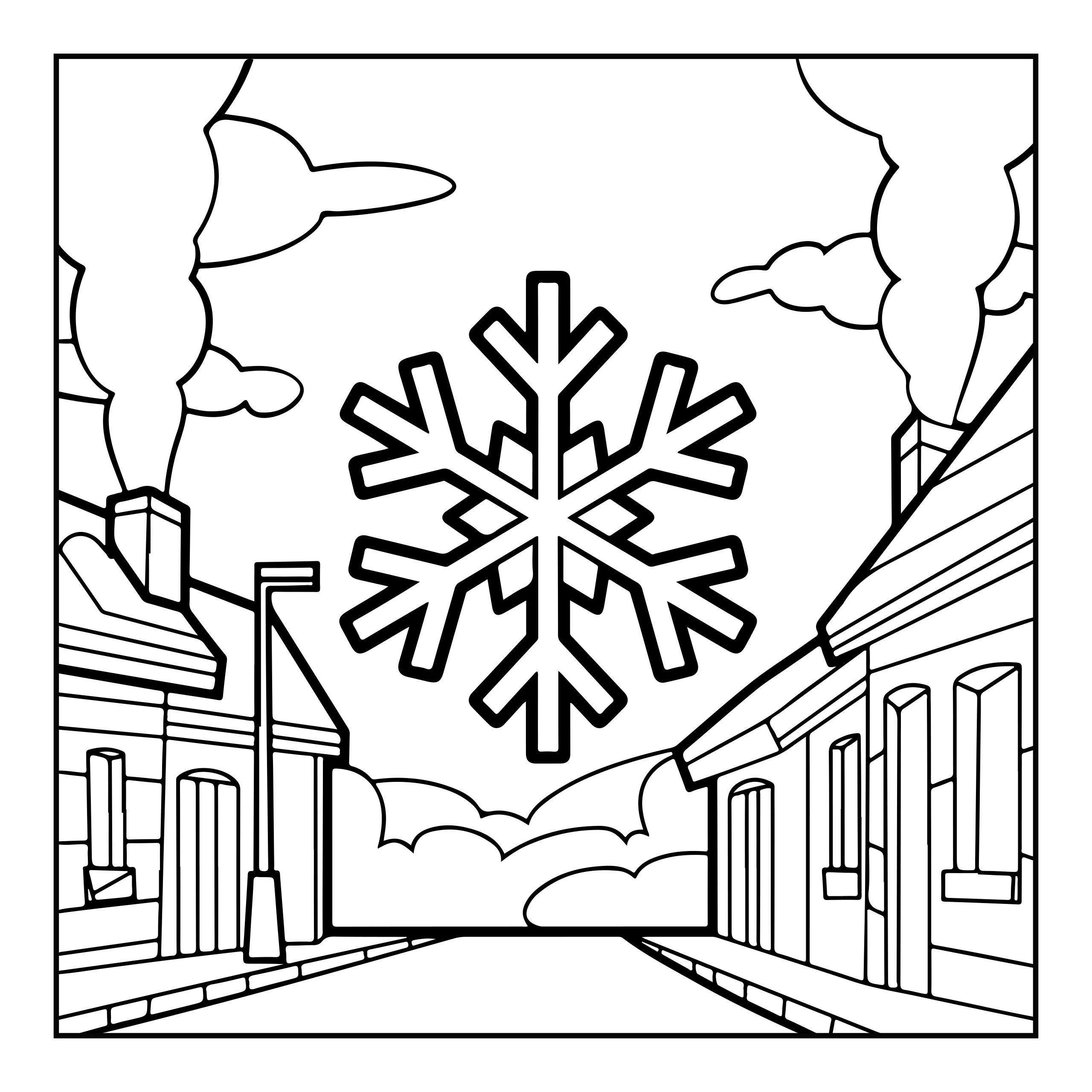 Snowflake Coloring Page — Coloring page