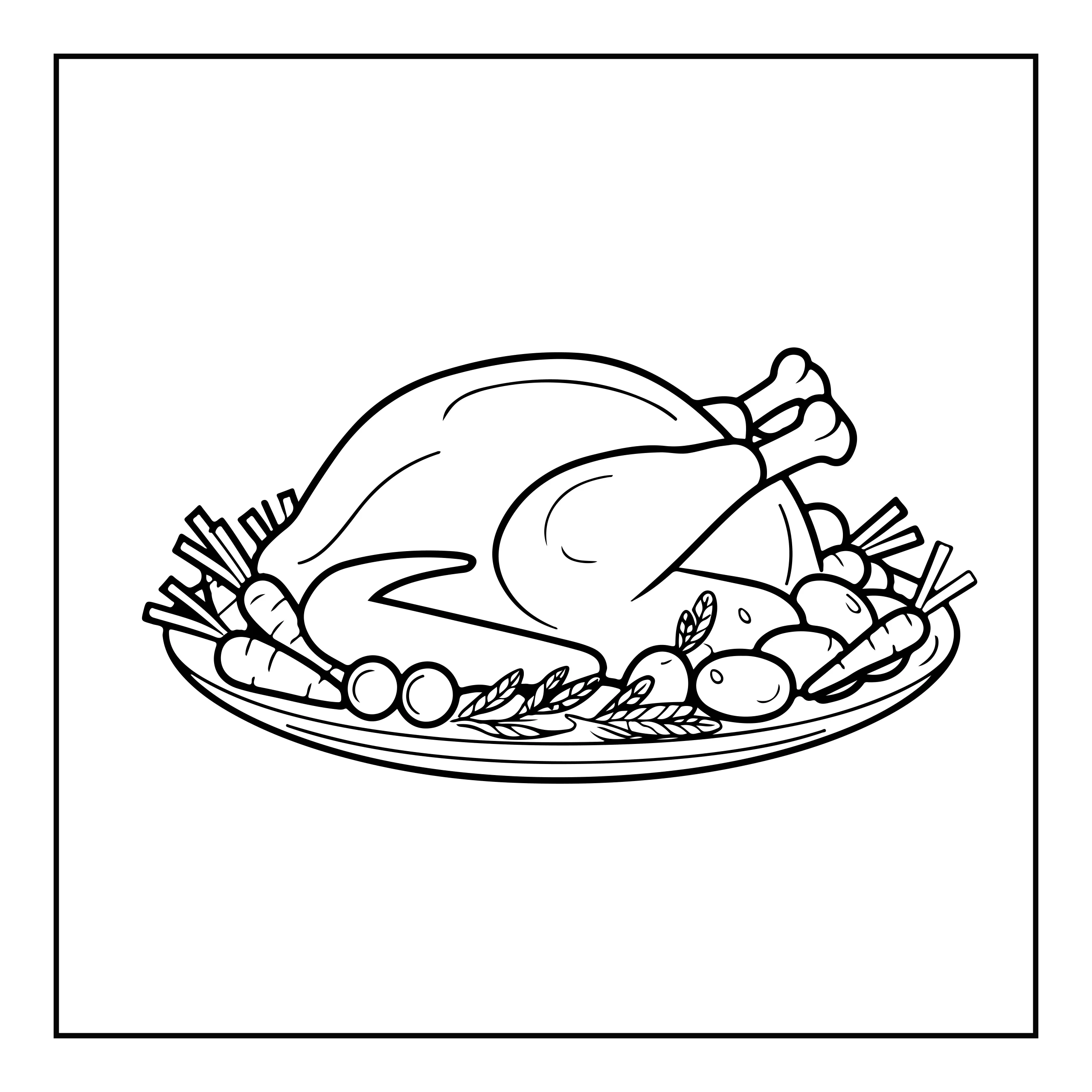 Thanksgiving Turkey Coloring Page — Coloring page